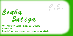 csaba saliga business card
